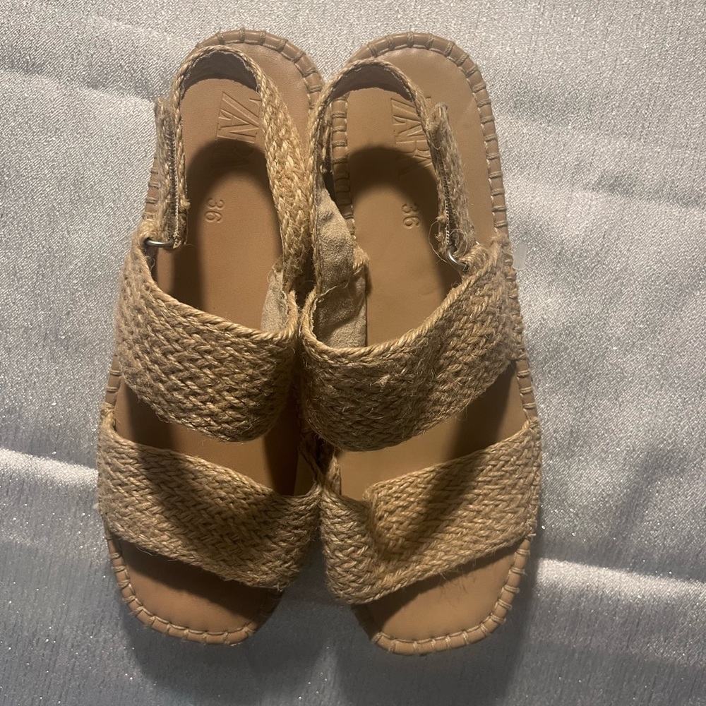 Zara Sandals, size 36, color Tan